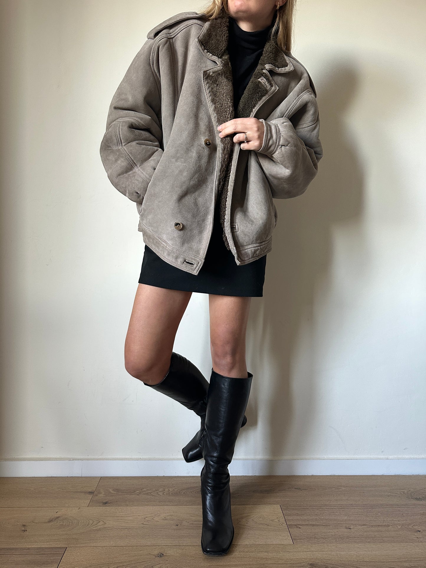 Shearling tortora