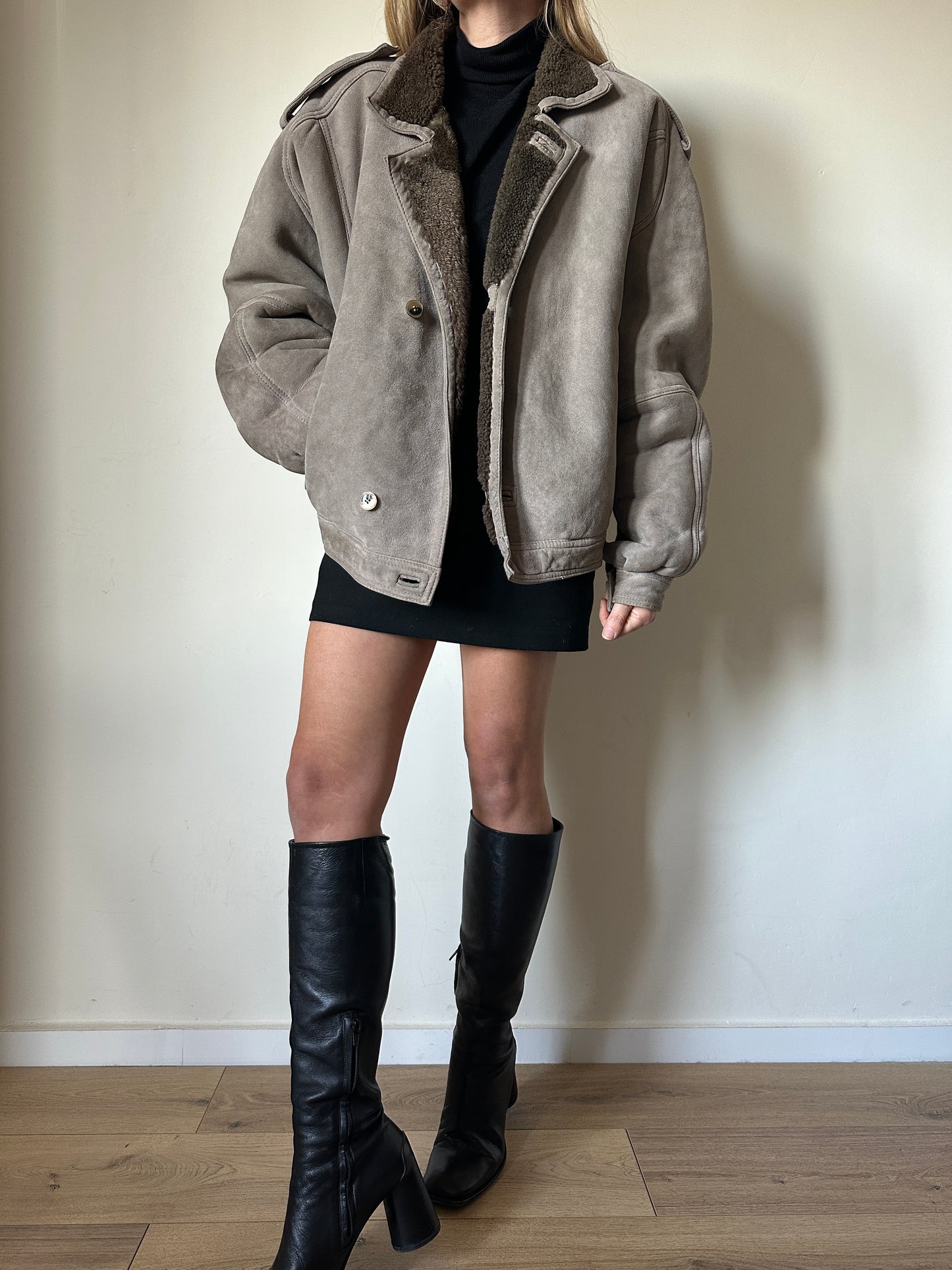 Shearling tortora