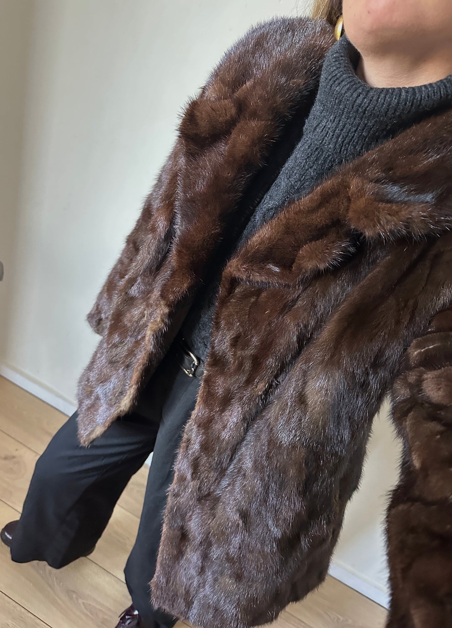 Chocolate vintage fur