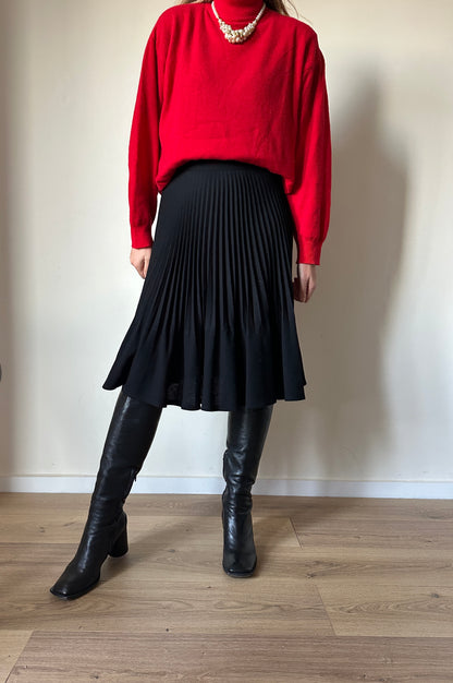 Pure wool plissè skirt