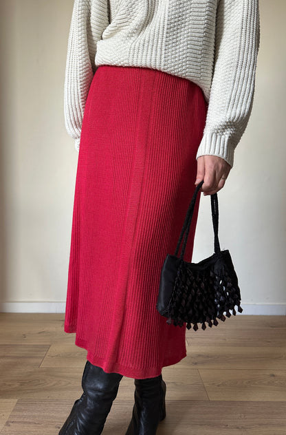 Plissè red skirt