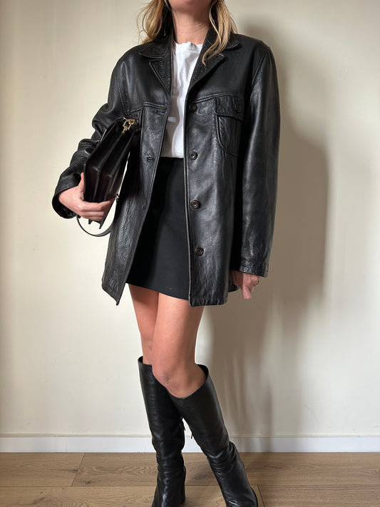 Leather black jacket