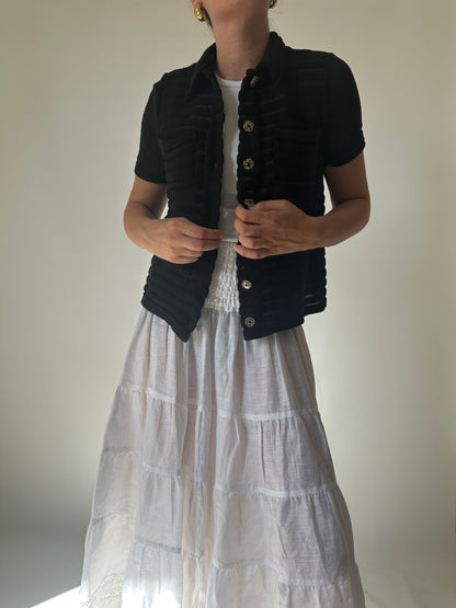 Cardigan in cotone nero