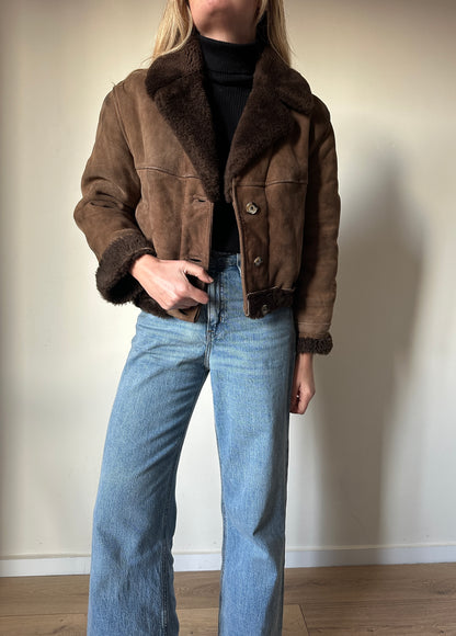 Brown petite shearling