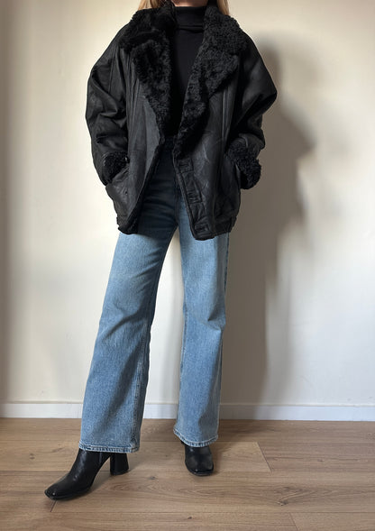 80s black Shearling