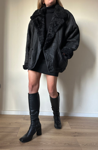 80s black Shearling