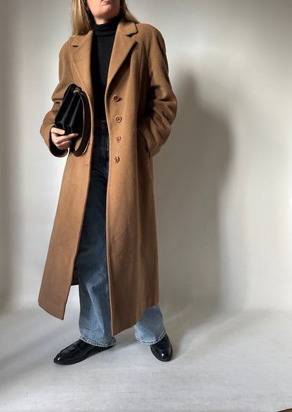 Wool, cachemire and angora extra long coat