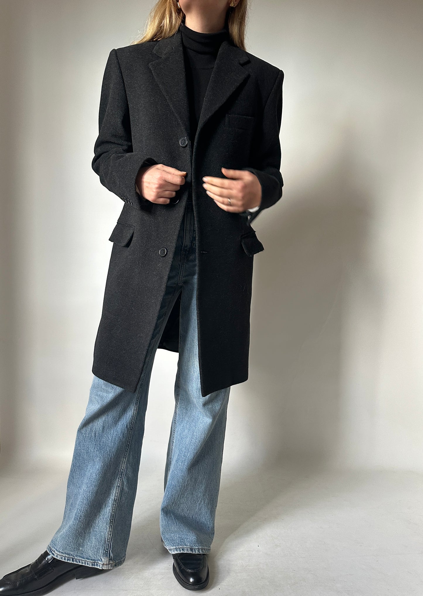 Wool and cachemire man coat