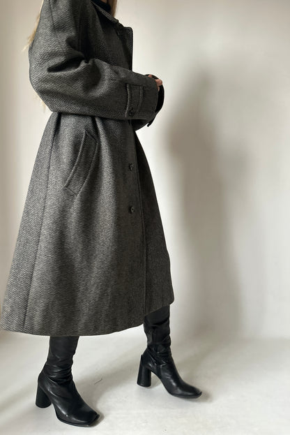 AQUASCUTUM cappotto lana spigato