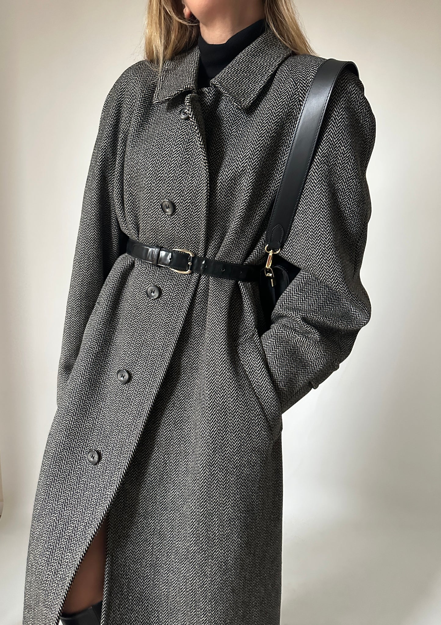 AQUASCUTUM cappotto lana spigato