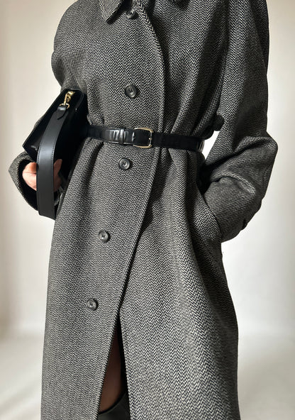 AQUASCUTUM cappotto lana spigato