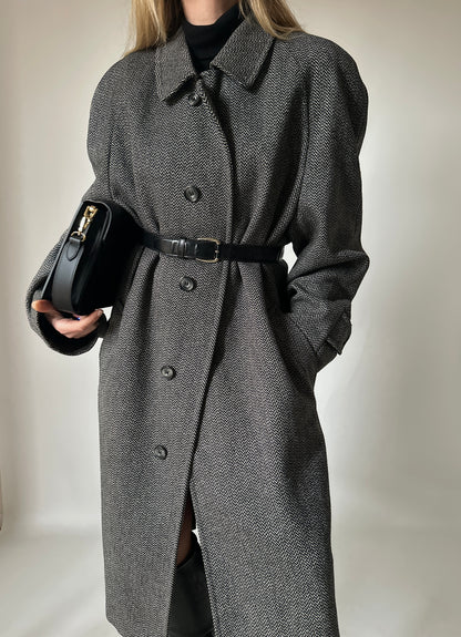 AQUASCUTUM cappotto lana spigato