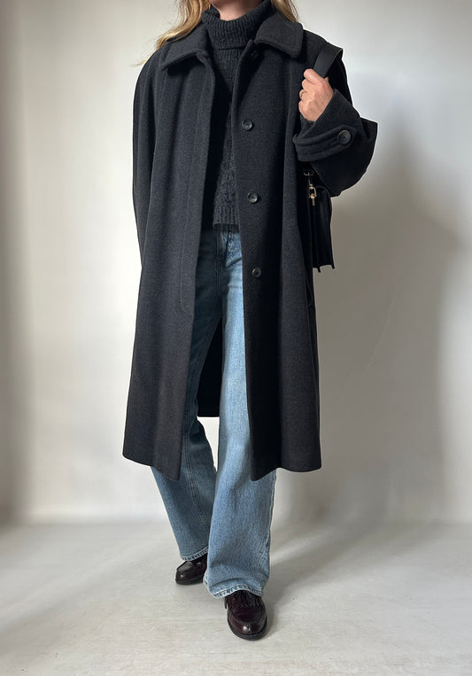 Virgin wool grey coat