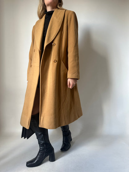 Cachemire and wool camel coat