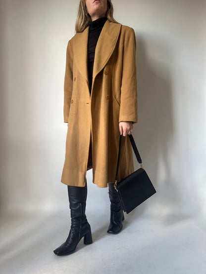 Cachemire and wool camel coat