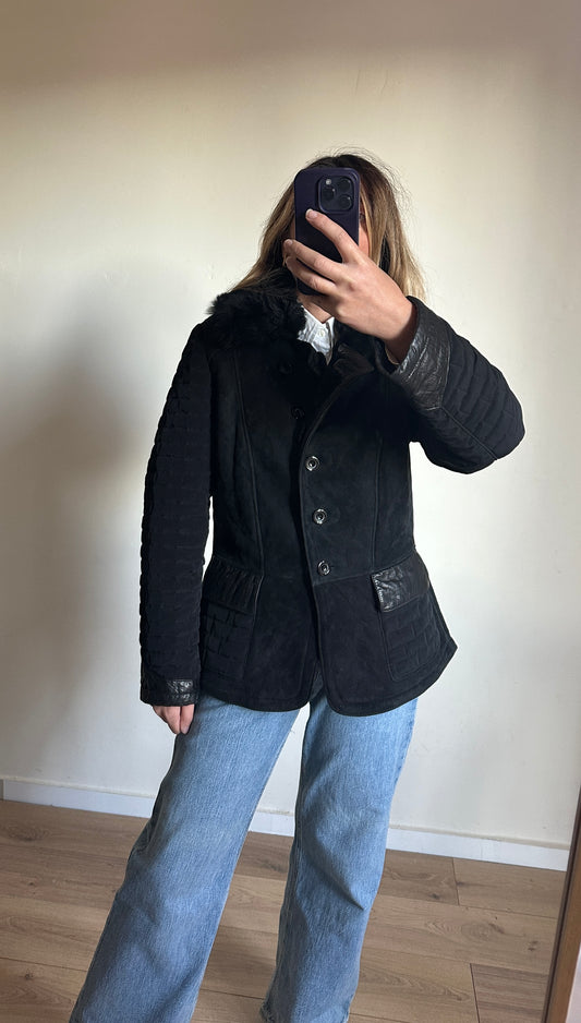 Black blazer Shearling