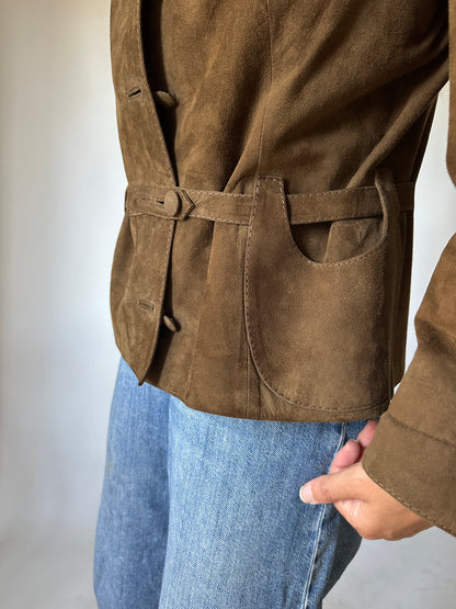 Unique green suede jacket