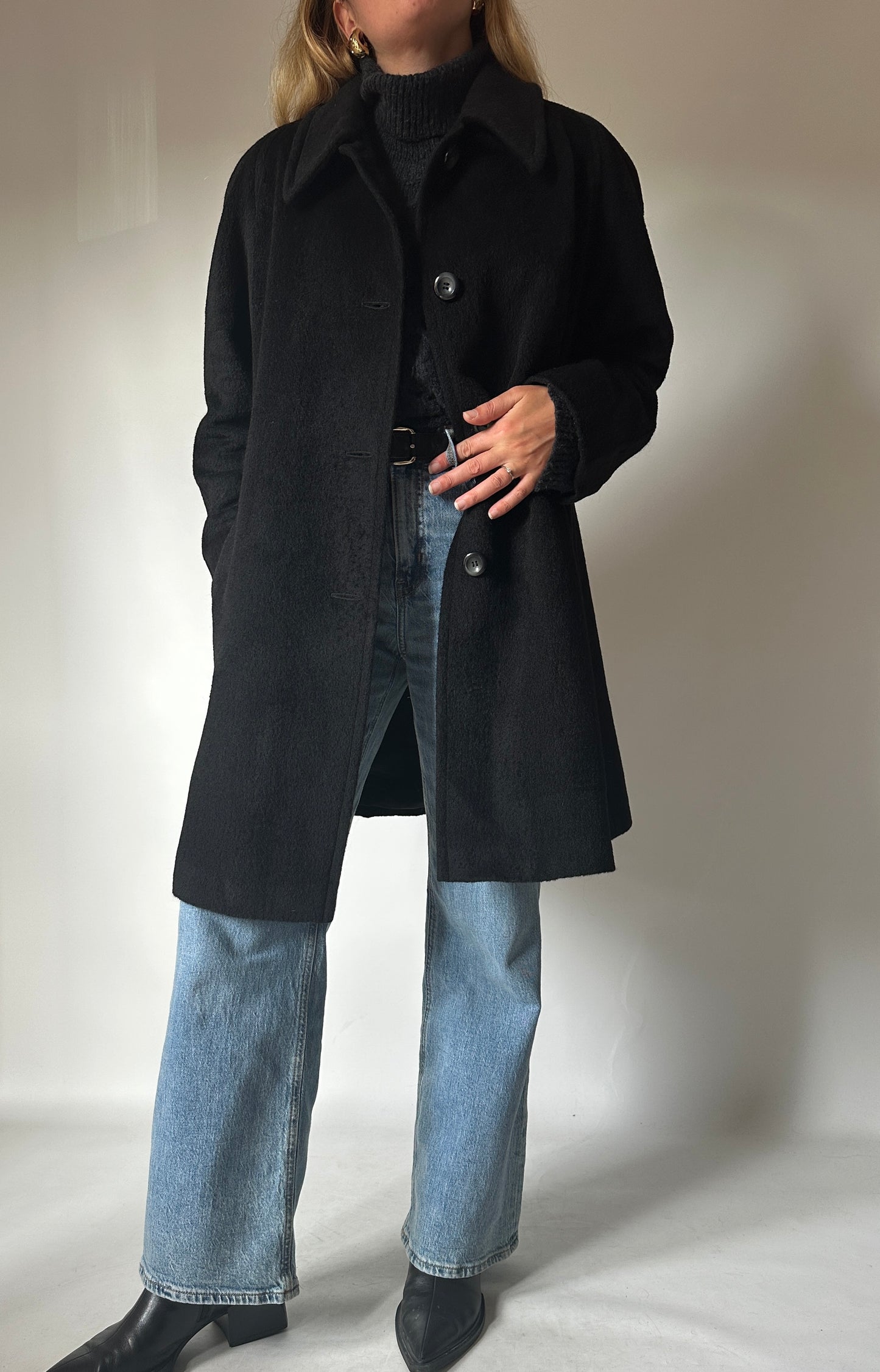 PIACENZA wool and alpaca coat