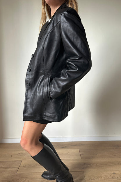 Perfetta black leather jacket