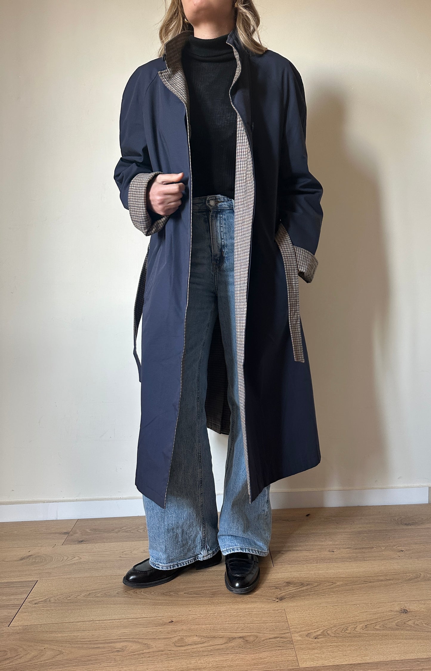 Trench navy reversibile