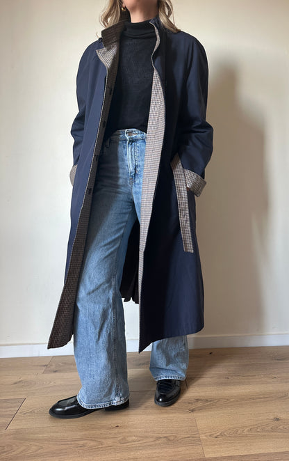 Trench navy reversibile