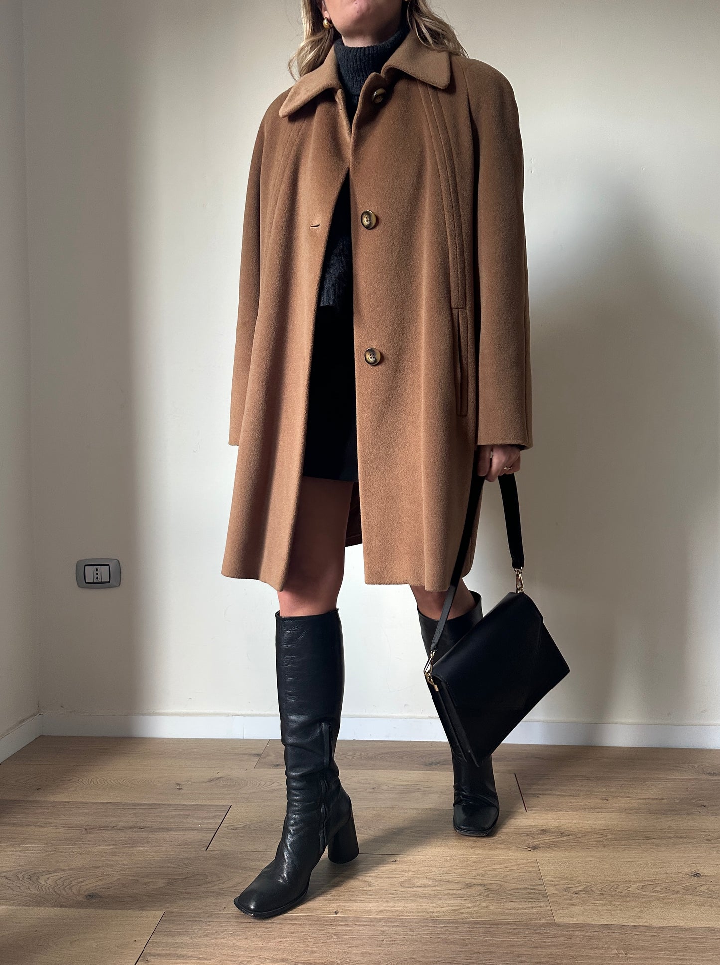 PIACENZA pure wool camel coat