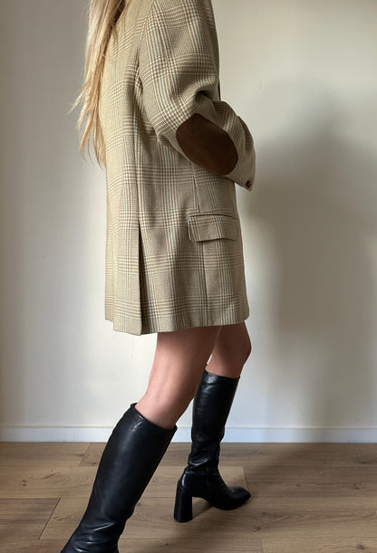 Neutral wool and cachemire blazer