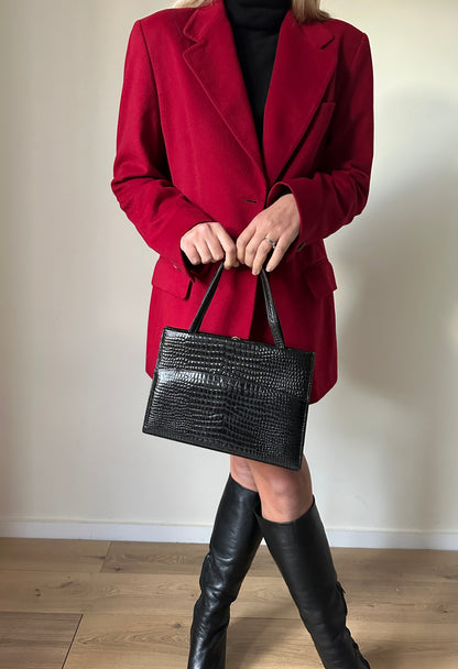 Red wool and cachemire blazer