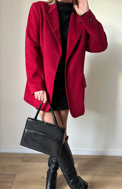 Red wool and cachemire blazer