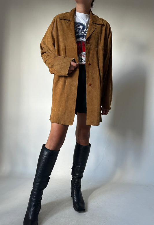 Oversize suede jacket