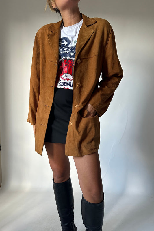 Brown suede jacket