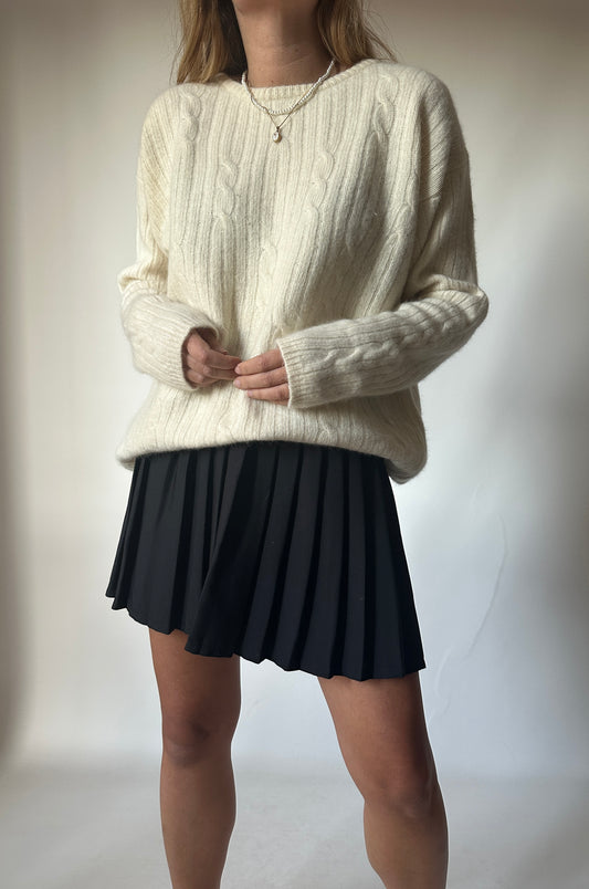 Milk lambswool and angora sweater