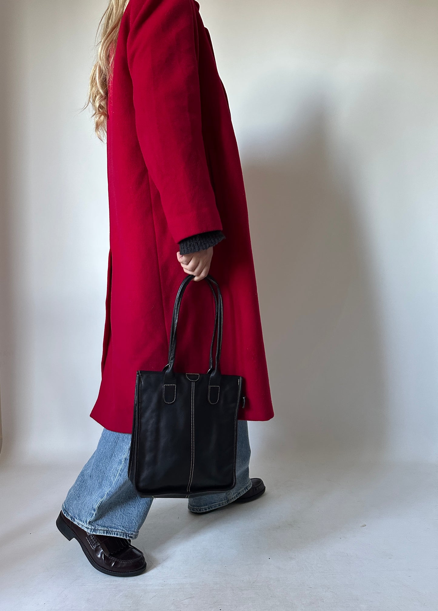 Red wool and cachemire coat