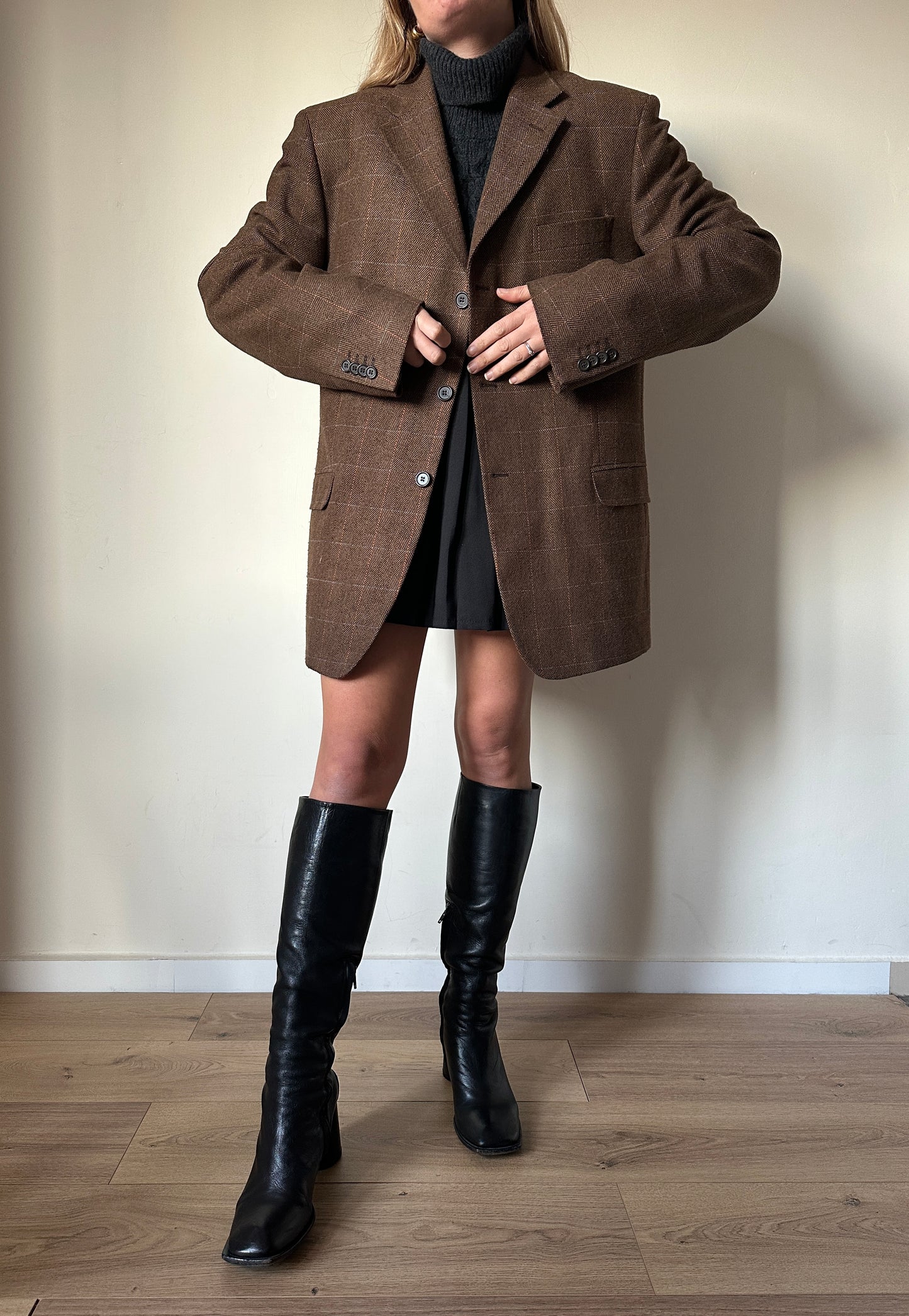 Chocolate wool blazer