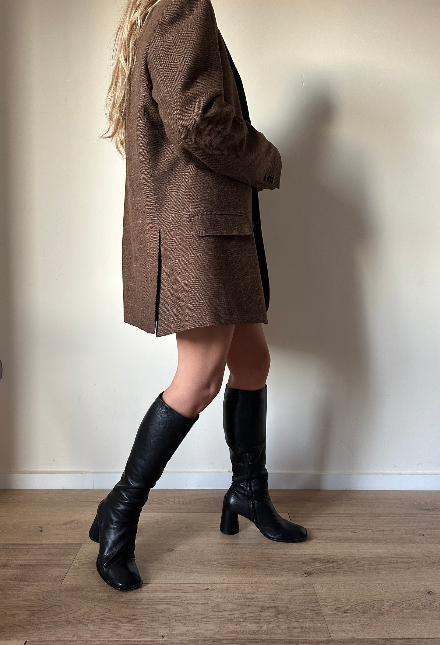 Chocolate wool blazer