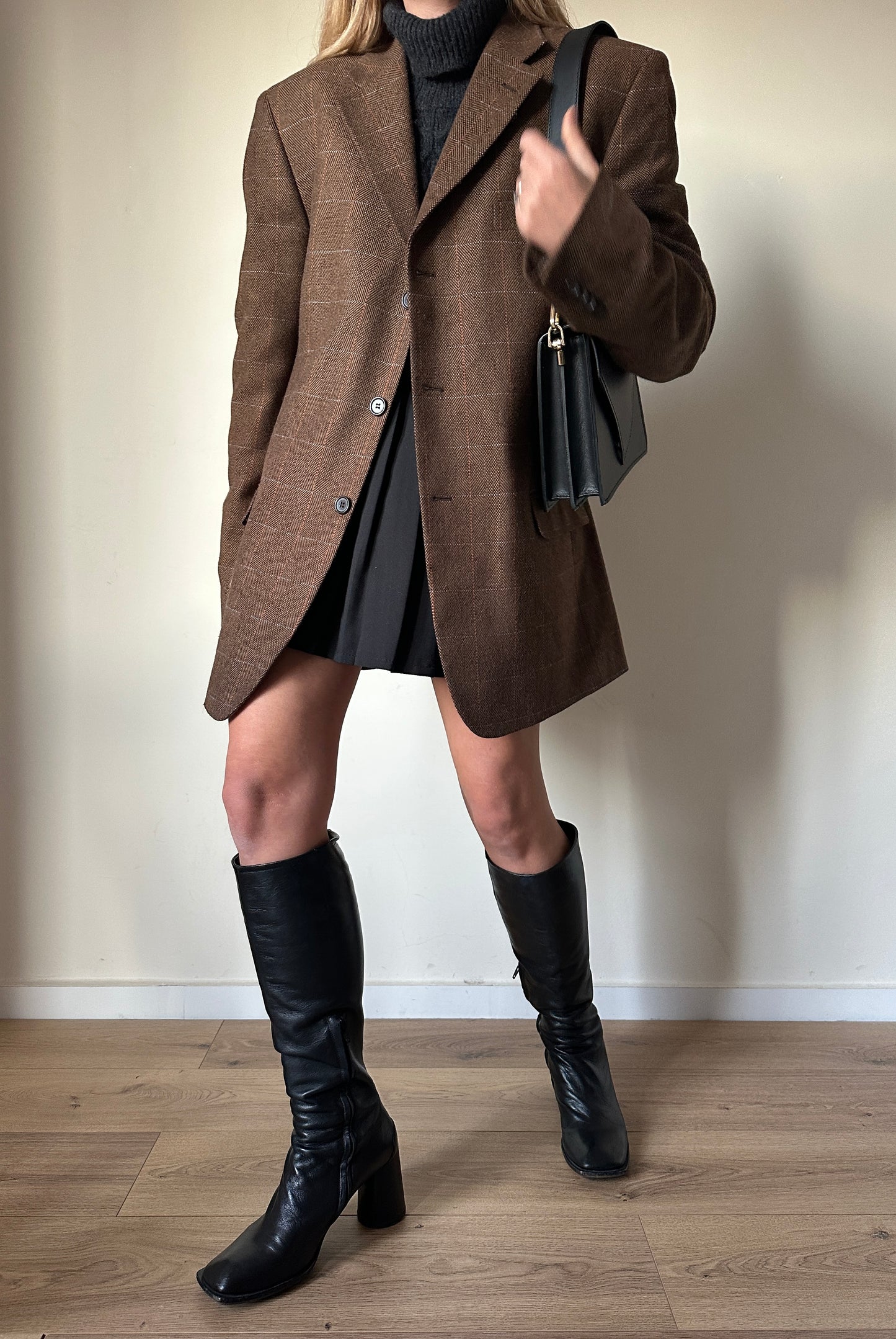 Chocolate wool blazer