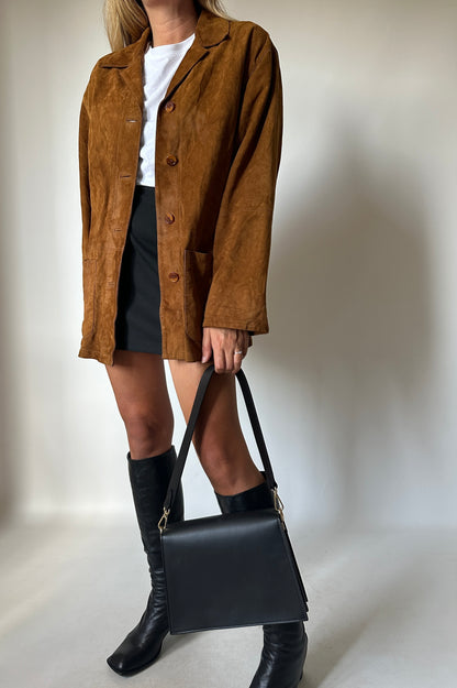 Brown suede blazer