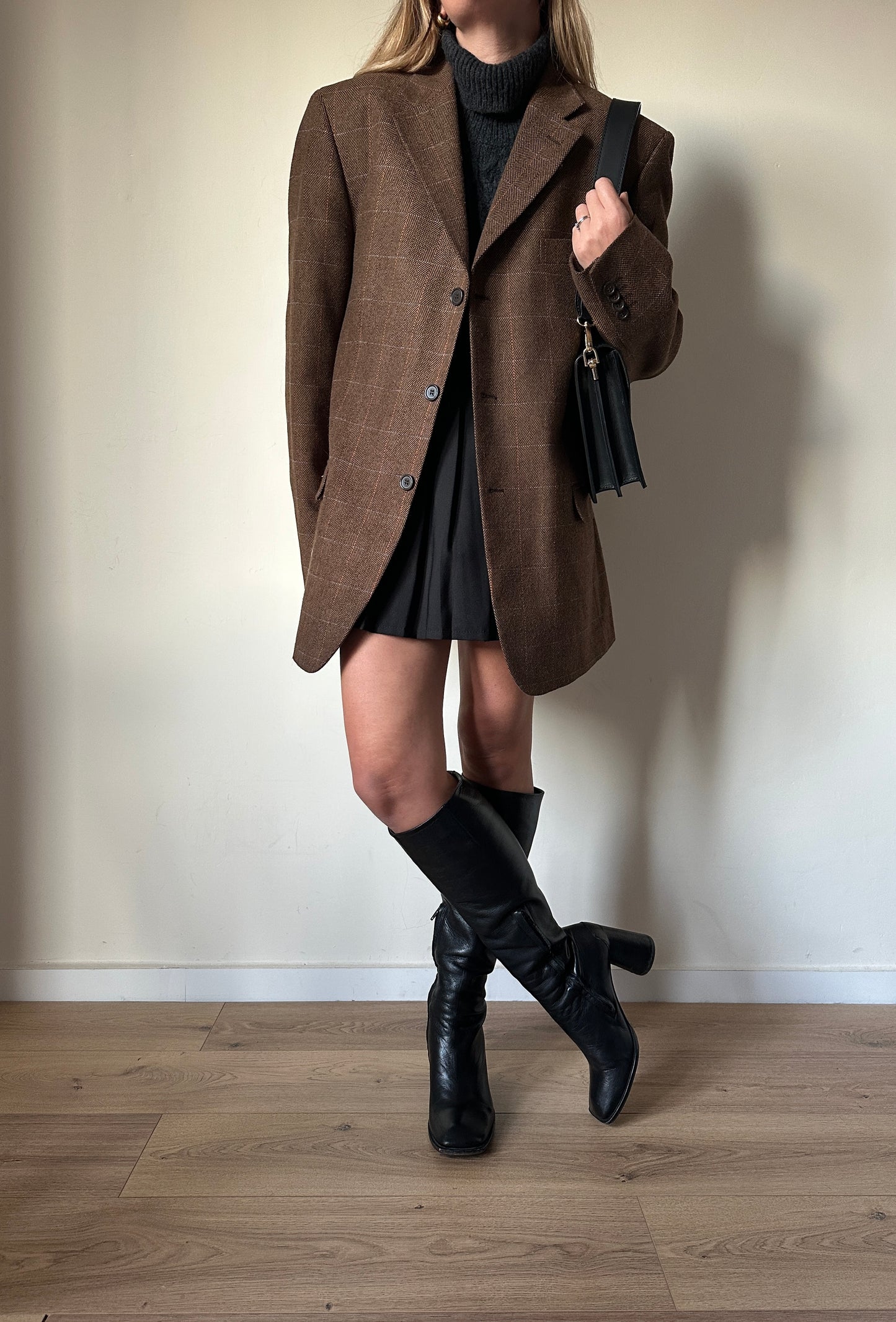 Chocolate wool blazer