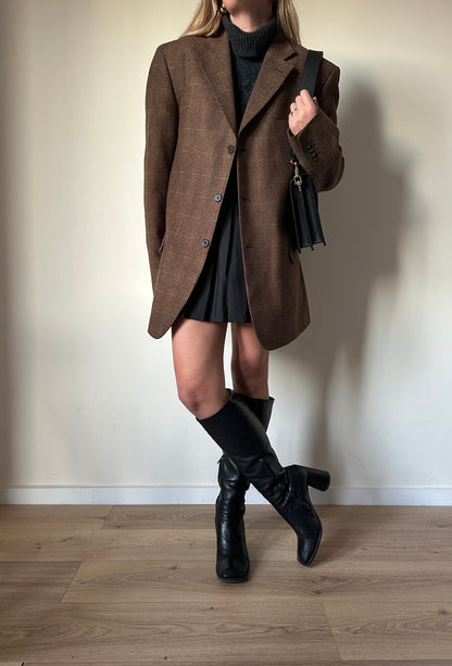 Chocolate wool blazer