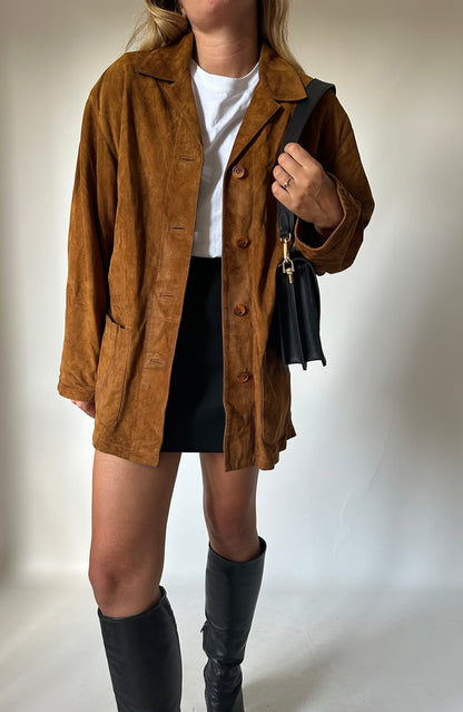 Brown suede blazer