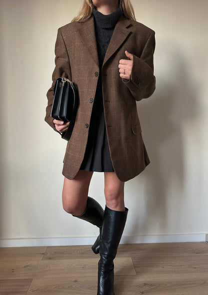 Chocolate wool blazer