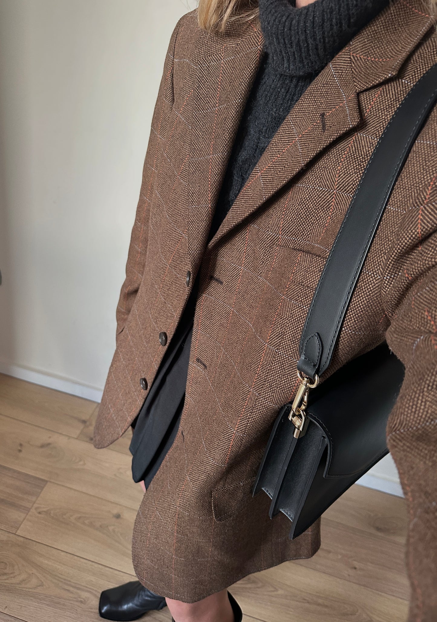 Chocolate wool blazer