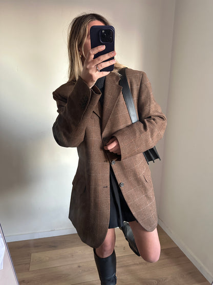 Chocolate wool blazer