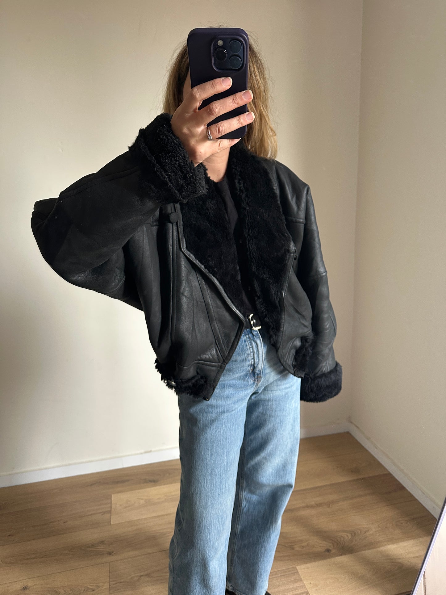 Black petite Shearling