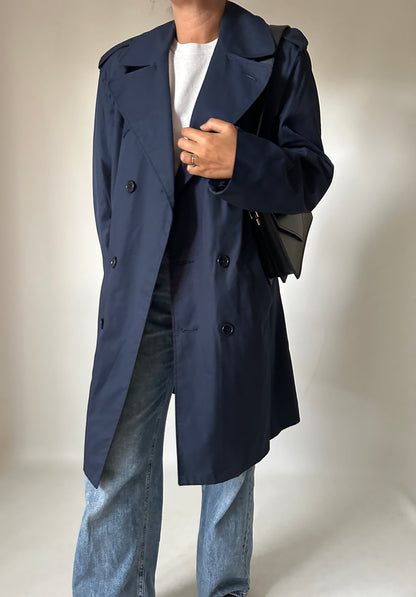 Blue navy trench