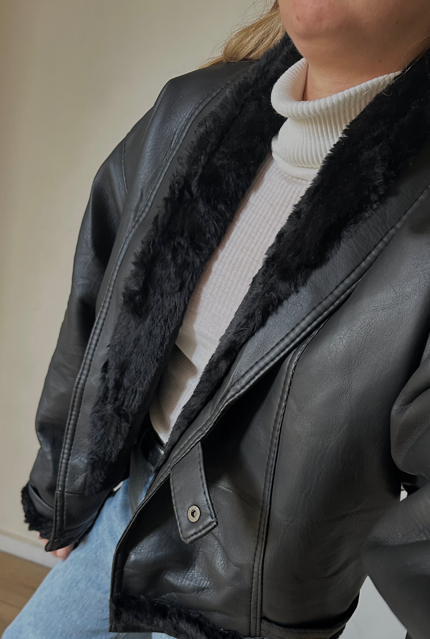 Black petite Shearling