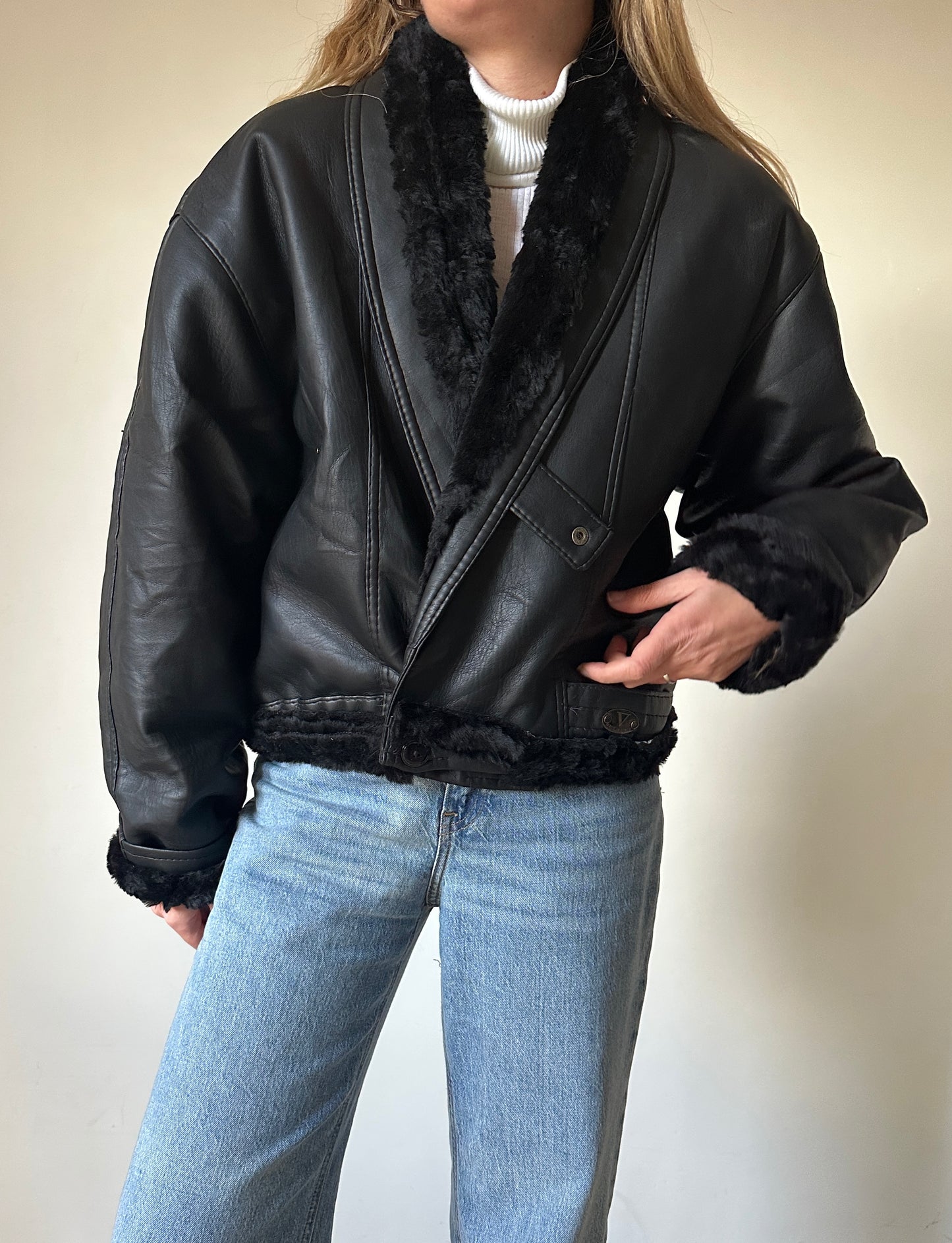 Black petite Shearling