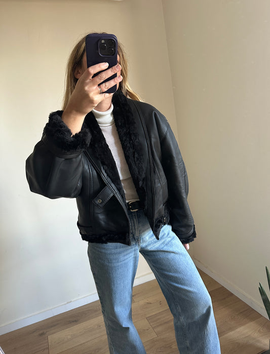 Black petite Shearling