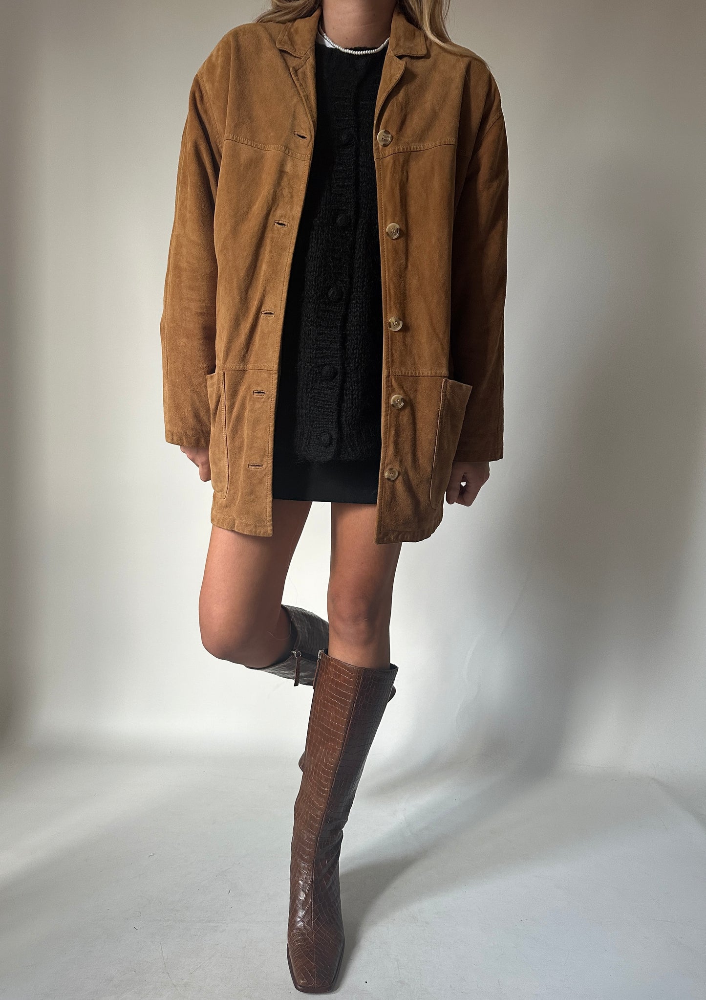 Brown suede jacket