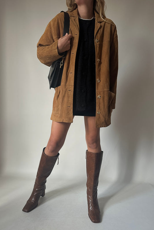 Brown suede jacket